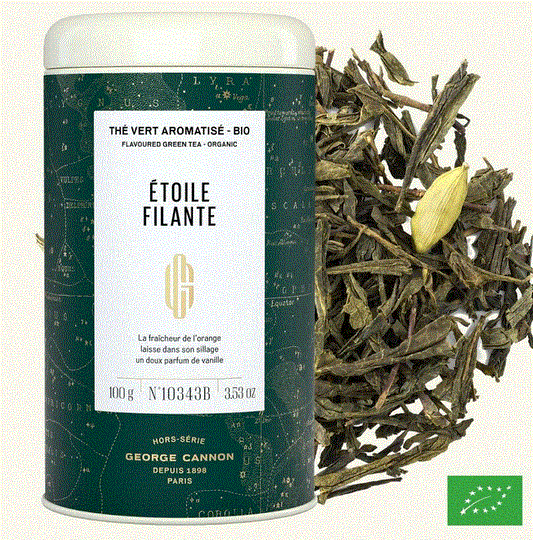 ÉTOILE FILANTE - Thé vert aromatisé BIO - Boîte 100 g